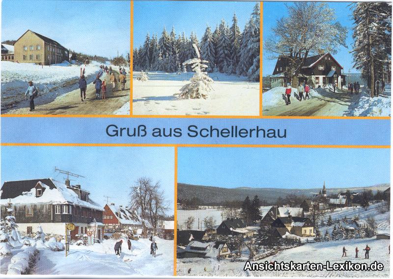 vintage Postcard from 1989: Gruß aus Schellerhau:: Schellerhau-Altenberg (Saxony)
