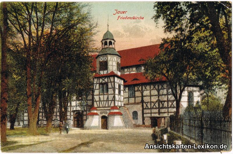 Jauer Partie an der Friedenskirche :: Jauer :: Ansichtskarten-Lexikon