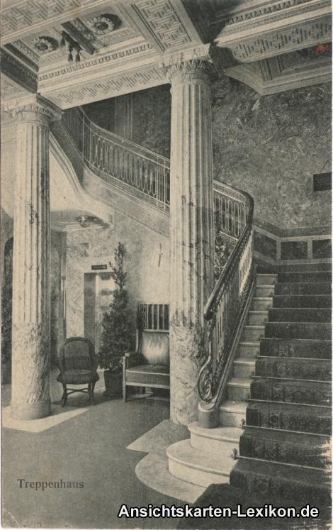 vintage Postcard from 1920: Treppenhaus - Kempinski Hotel:: Berlin