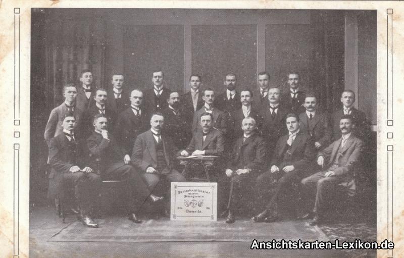 vintage Postcard from 1913: Gruppenfoto: Deutsch-Nationaler Männergesangsverein :: Chemnitz