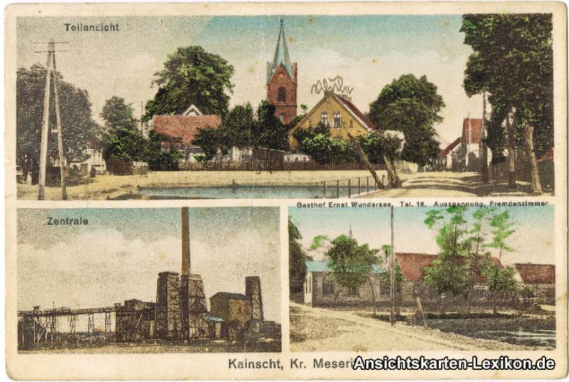 3 Bild: Totale, Gasthaus und Fabrik :: Kainscht (Kreis Meseritz