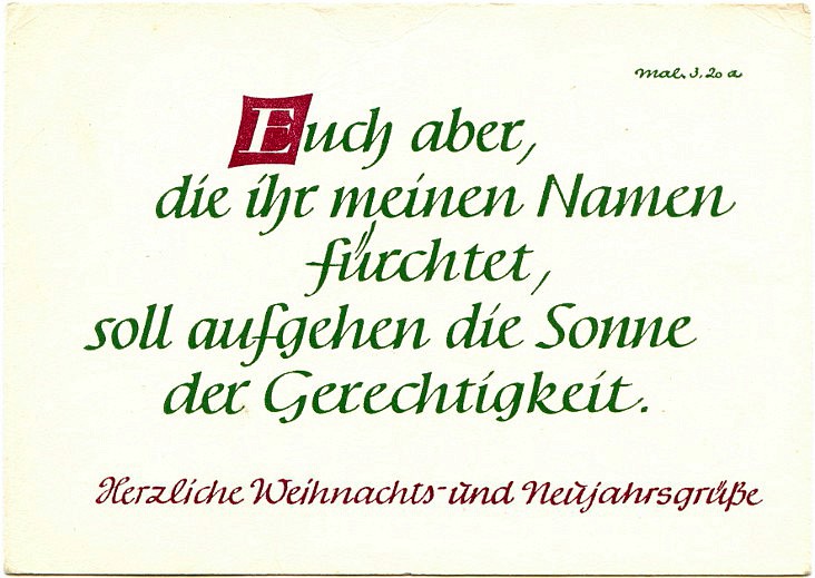 vintage Postcard from 1966: Herzliche Weihnachts- und Neujahrsgrüße:: 