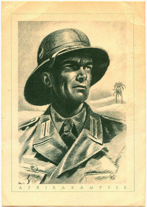 vintage Postcard from 1942: AFRIKAKÄMPFER:: 