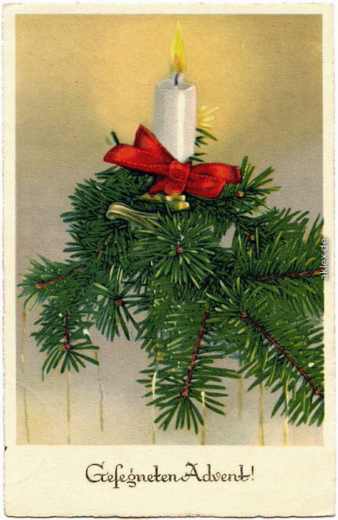 vintage Postcard from 1940: Gesegneten Advent!:: 
