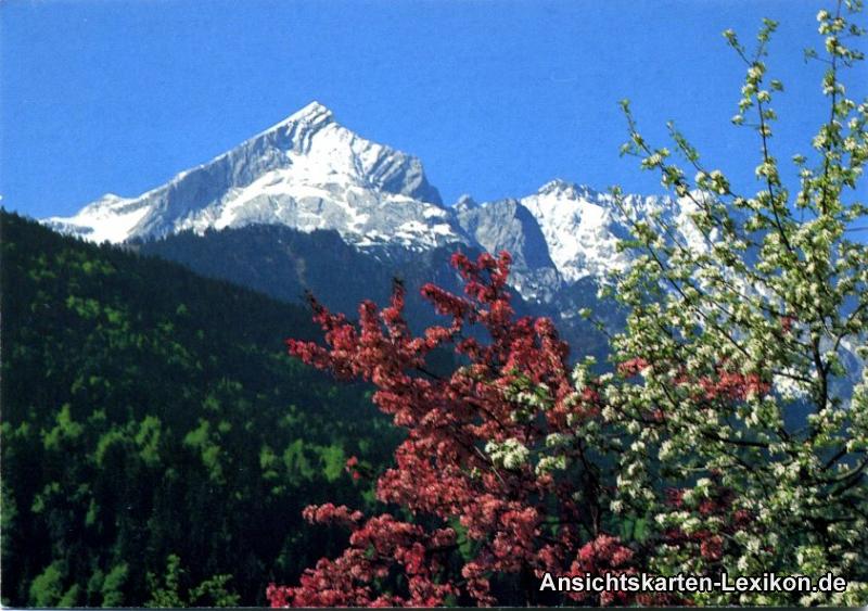 vintage Postcard from 1990: Alpspitze:: Garmisch-Partenkirchen