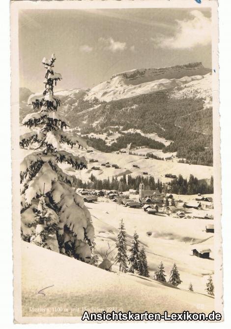 vintage Postcard from 1941: Winterpanorama:: Riezlern-Mittelberg
