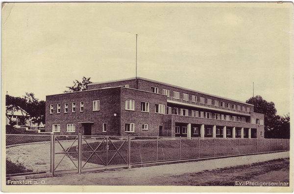 vintage Postcard from 1933: Evangelisches Predigerseminar:: Frankfurt (Oder)