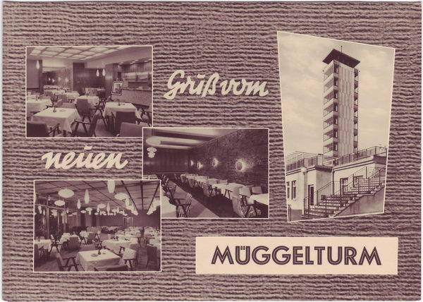 vintage Postcard from 1963: Müggelturm Außen- und Innenansicht:: Köpenick-Berlin