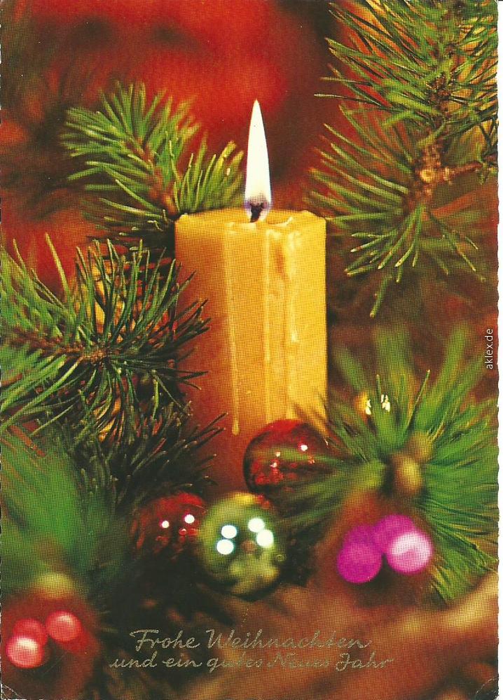 vintage Postcard from 1973: Frohe Weihnachten und ein gutes neues Jahr:: 