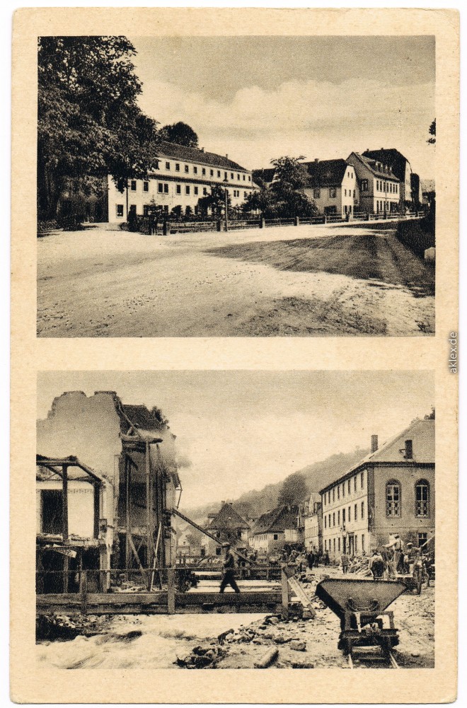 Hauptstraße Unwetter 8. Juli 1927 - Vor Und Nach :: Bad Gottleuba-Bad ...