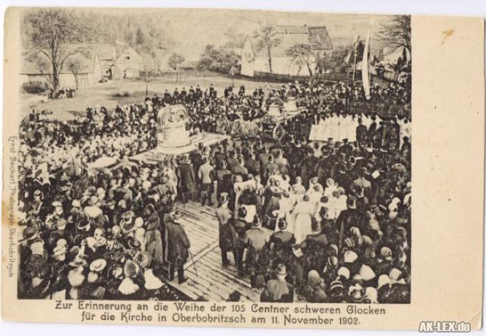 vintage Postcard from 1902: Glockenweihe 11. November 1902:: Bobritzsch