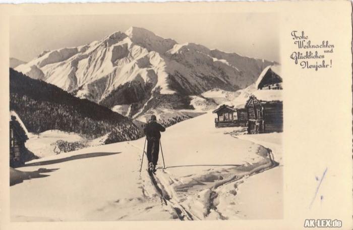 vintage Postcard from 1952: Frohe Weihnachten und Glückliches Neujahr!:: 
